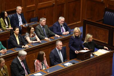 The Northern Ireland assembly reconvened on Saturday after the end of a two-year unionist boycott. PA 