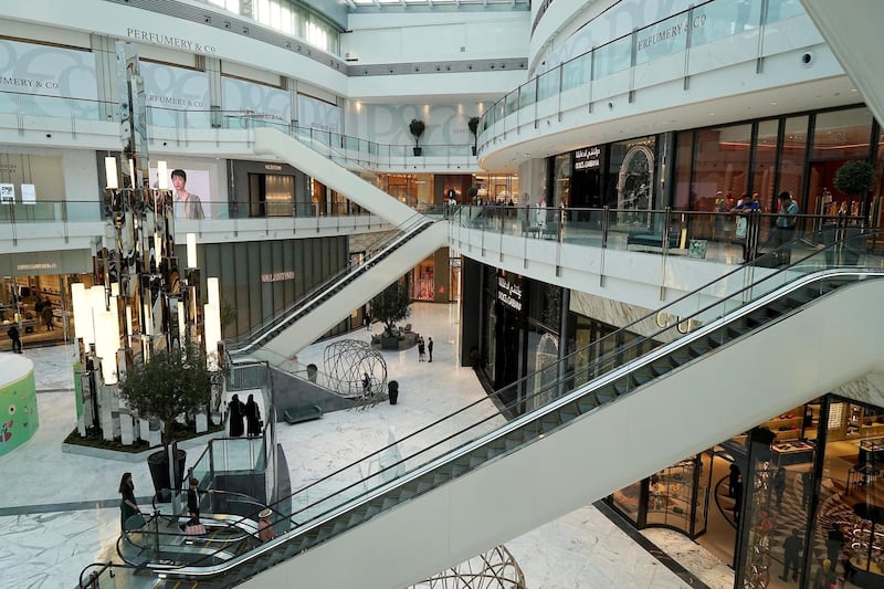           DUBAI , UNITED ARAB EMIRATES , MARCH 8  – 2018 :- View of the new extension of fashion avenue at Dubai Mall in Dubai. ( Pawan Singh / The National ) For News                     