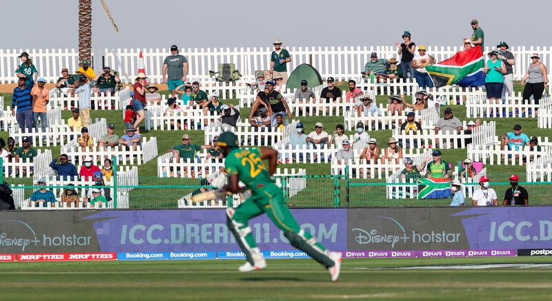 Spectators watch from fenced off areas in Abu Dhabi. AP