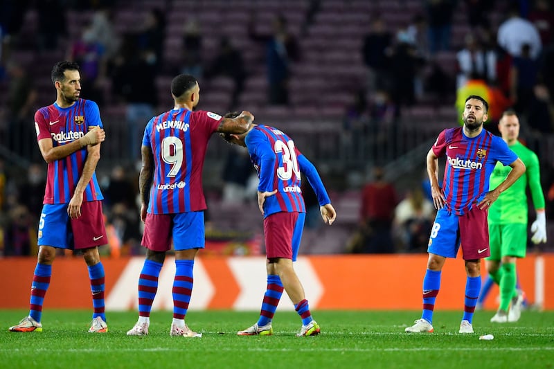 Barcelona's Camp Nou was only a third full against Alaves. AFP