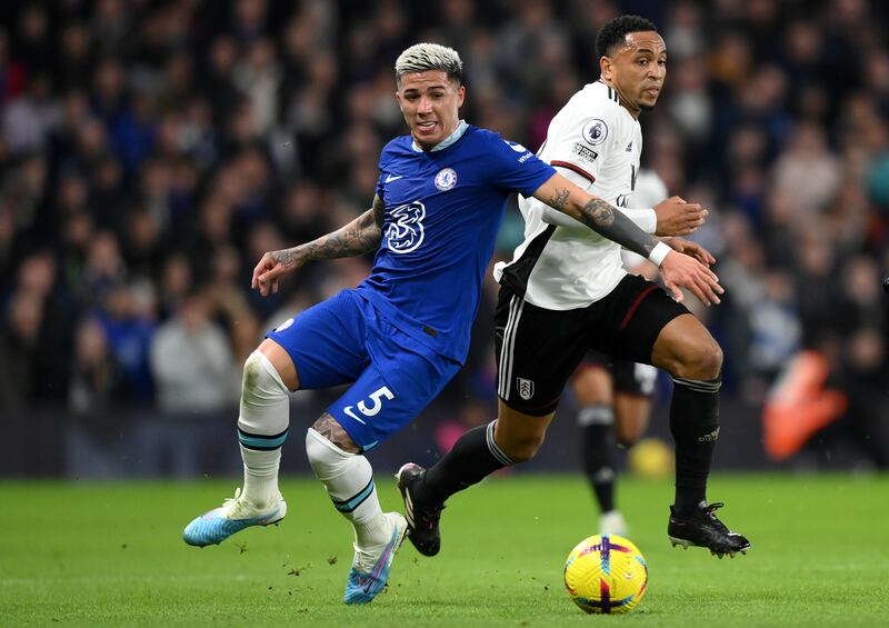 Enzo Fernandez of Chelsea during the match against Fulham at Stamford Bridge on Friday, February 3, 2023. Getty