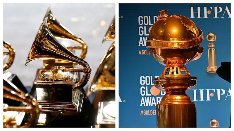 The Grammy Awards and Golden Globes ceremonies have been impacted by the latest surge of Omicron. Photos: Reuters, AFP