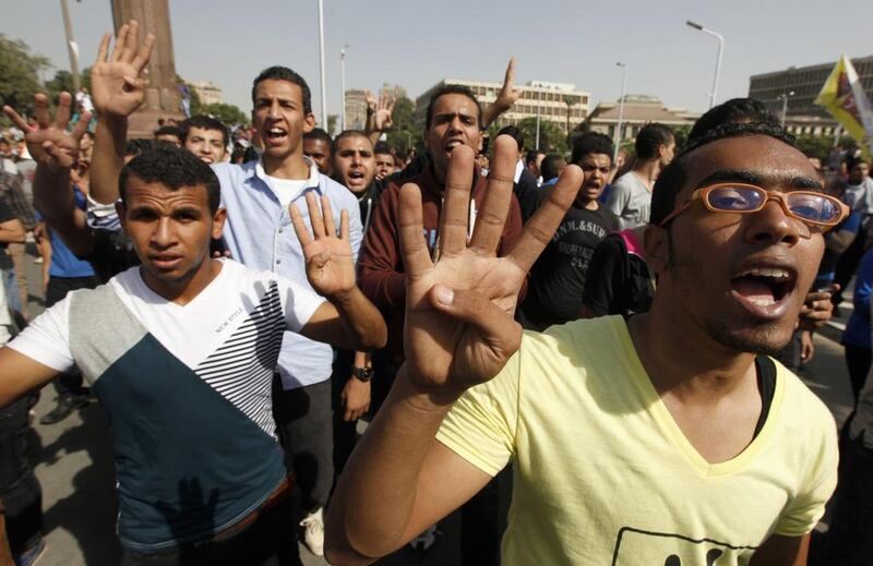 Muslim Brotherhood supporters during a protest in Cairo in June. Reuters
