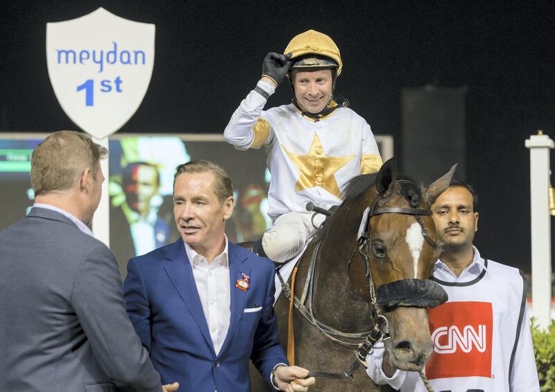 14.03.19. Meydan. Race 6,  Speedy Move  - jockey Tadhg O'Shea - trainer Satish Seemar- Erika Rasmussen