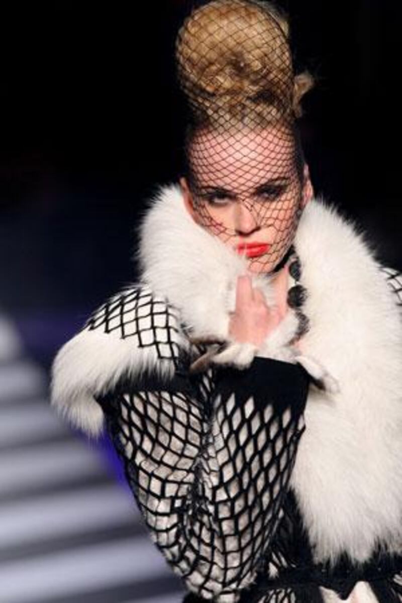 Models swaggered down the catwalk during the Jean Paul Gaultier show.