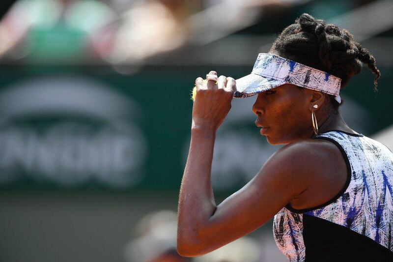 Venus Williams was in ominous form during her French Open second round win over Kurumi Nara on Wednesday. Eric Feferberg / AFP 

