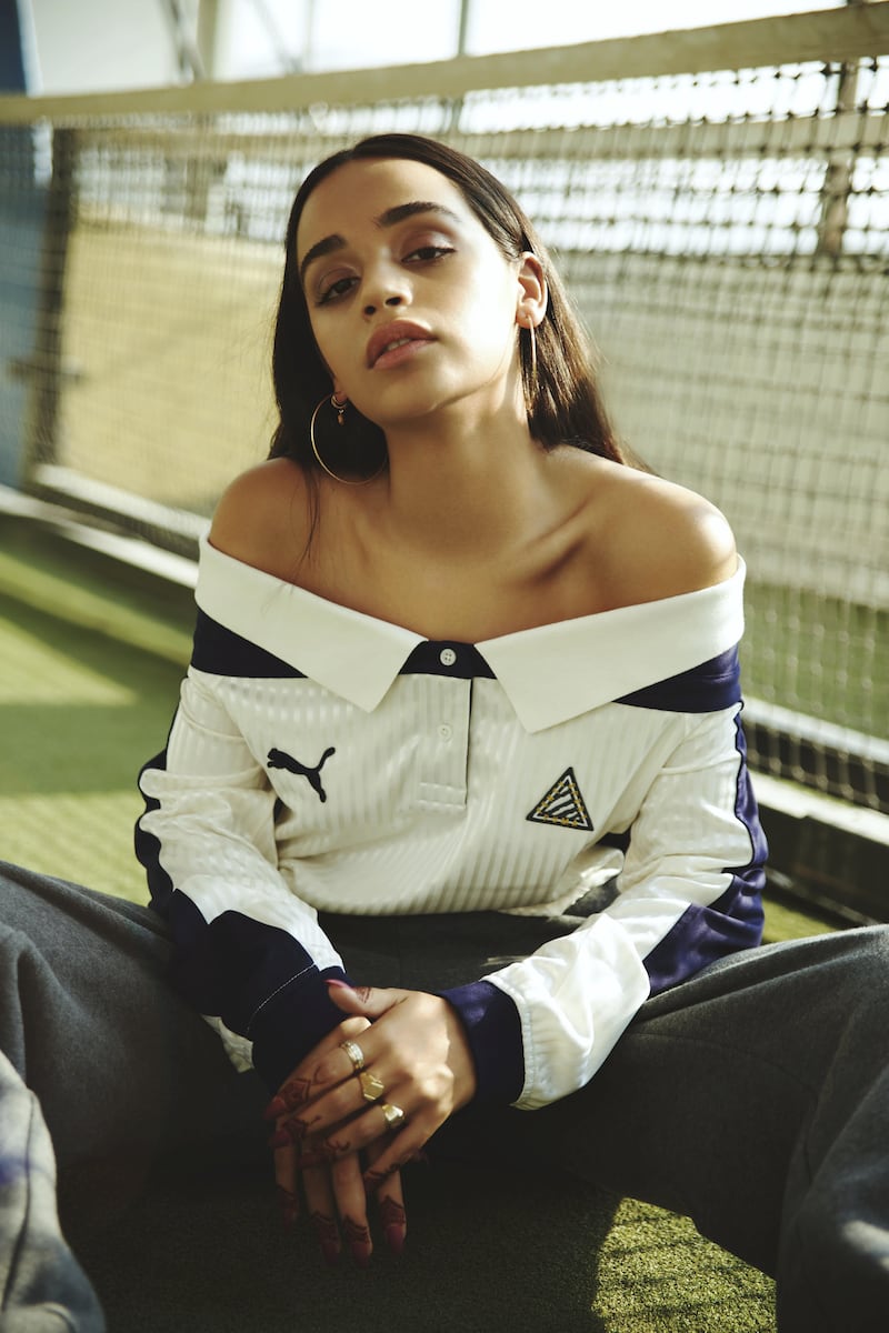 A top from the Fenty by Puma collection. The brand’s first offering was the Creeper, a platform-soled variation of Puma’s suede trainer.