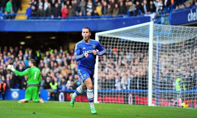 Eden Hazard netted a hat trick for Chelsea on Saturday. Glyn Kirk / AFP 