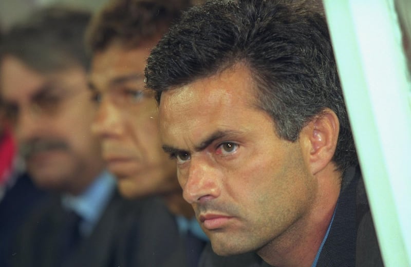 28 Sep 2000:  Portrait of Jose Mourinho the Benfica Coach during the UEFA Cup first round second leg match against Halmstads at the Stadium of Light, in Lisbon, Portugal. The match ended in a 2-2 draw. \ Photo taken by Nuno Correia \ Mandatory Credit: Allsport UK /Allsport