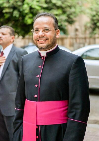 Monsignor Yoannis Lahzi Gaid, personal secretary of Pope Francis. Courtesy of Higher Committee of Human Fraternity