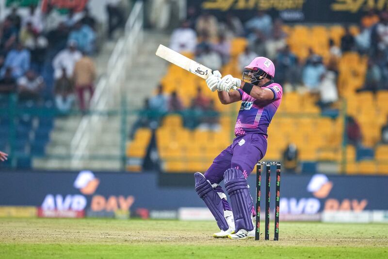 Muhammad Waseem played a match-winning knock for New York Strikers to book their spot in the Abu Dhabi T10 final at the Zayed Cricket Stadium on Saturday, December 3, 2020. – T10