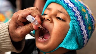The UAE has spent millions of dirhams on supporting anti-polio vaccination drives in Pakistan, along with other humanitarian operations. Asim Hafeez for The National