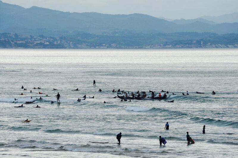 Plage de la Côte des Basques boats, Biarritz. Photo by Adam Batterbee