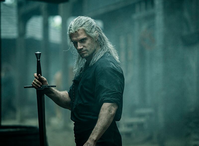 This image released by Netflix shows Henry Cavill in a scene from "The Witcher," premiering on Netflix on Dec. 20. (Katalin Vermes/Netflix via AP)