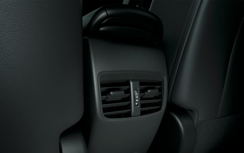 Rear-seat air vents give those in the back control over their environment