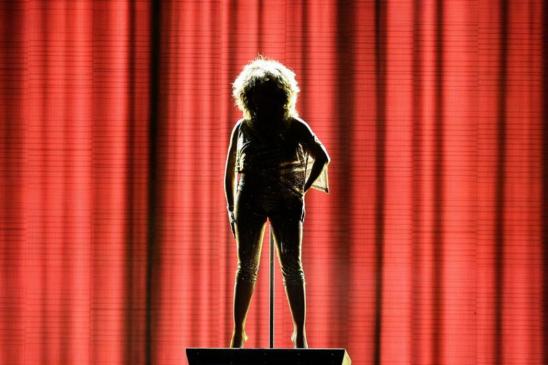 Turner is silhouetted during her concert at the O2 Arena in London in 2009. Reuters