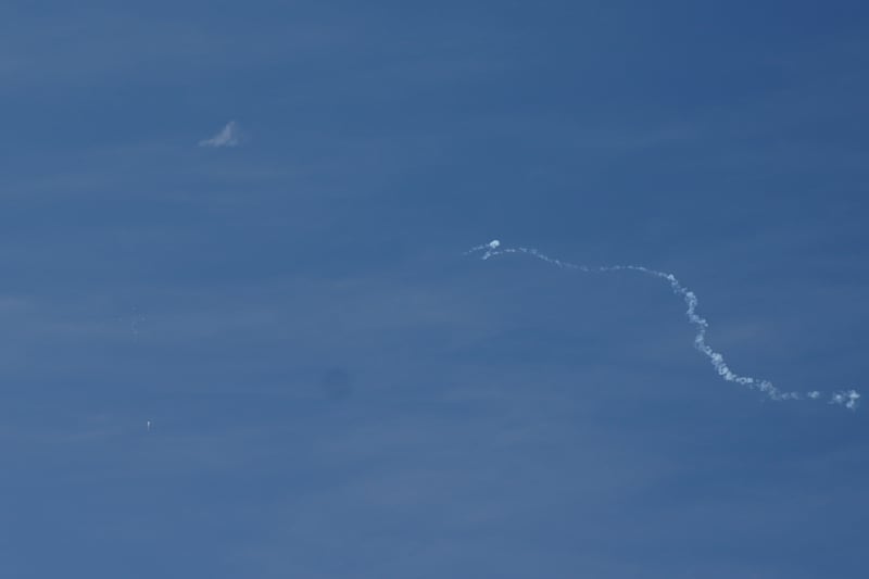 The balloon seen from Holden Beach. Reuters