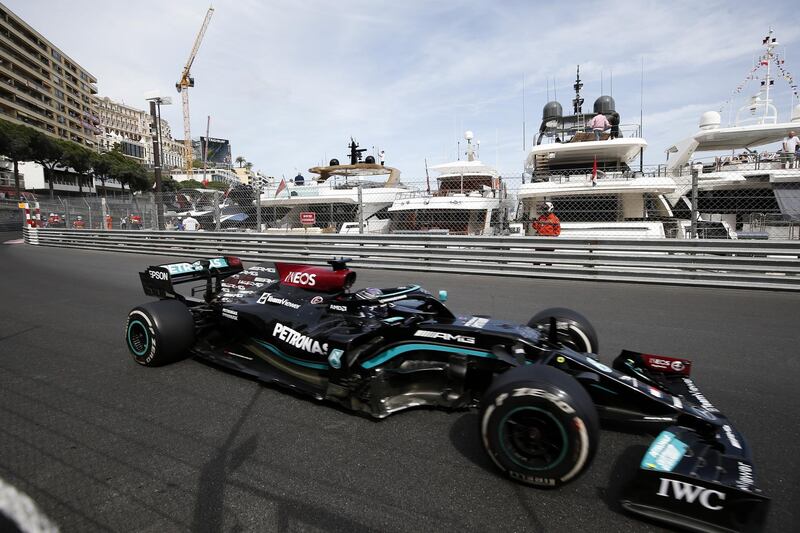 Lewis Hamilton of Mercedes-during the Monaco Grand Prix. EPA
