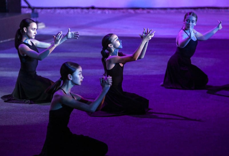 Abu Dhabi, United Arab Emirates - Ballet dancers perform at the opening night of the first Middle East outpost of Berklee College of Music in Abu Dhabi, Al Saadiyat. Khushnum Bhandari for The National
