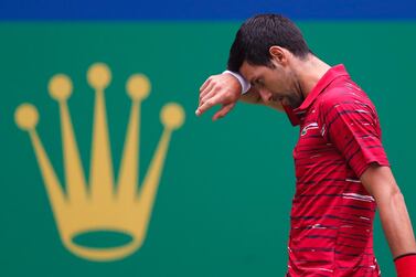 Novak Djokovic lost 3-6, 7-5, 6-3 to Stefanos Tsitsipas in the Shanghai Masters quarter-finals on Friday. AP 