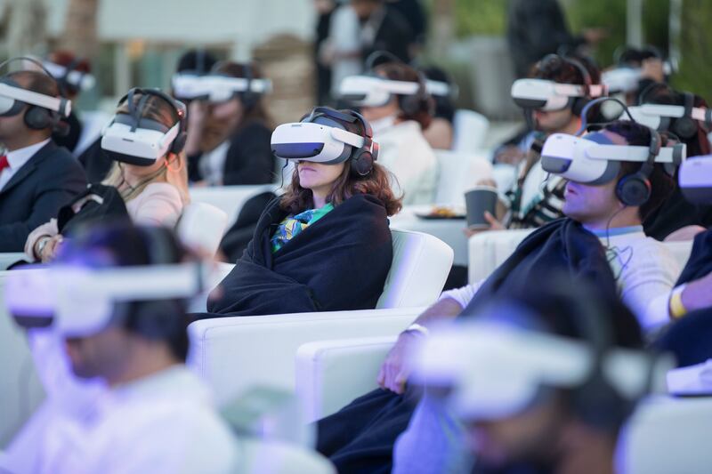 A one-off movie premiere in the metaverse is held in Dubai to celebrate the launch of MContent, an NFT-backed crowdfunding platform. Photo: MContent