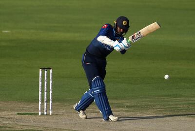 ABU DHABI, UNITED ARAB EMIRATES - OCTOBER 18:  Upul Tharanga of Sri Lanka bats during the third One Day International match between Pakistan and Sri Lanka at Zayed Cricket Stadium  on October 18, 2017 in Abu Dhabi, United Arab Emirates.  (Photo by Francois Nel/Getty Images)