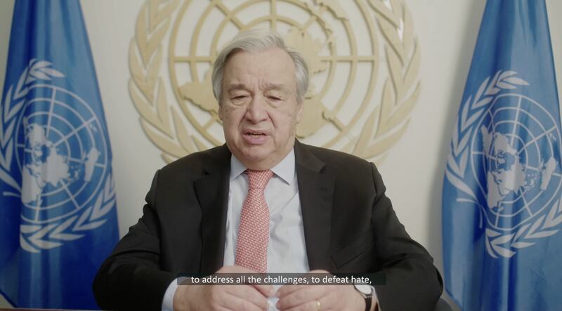 UN Secretary General Antonio Guterres was named co-winner of the Zayed Award for Human Fraternity. Courtesy: Higher Committee for Human Fraternity