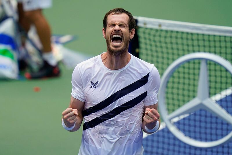 British tennis player Andy Murray after his five-set victory over Yoshihito Nishioka in Round 1 of the US Open on Tuesday, September 1. AP