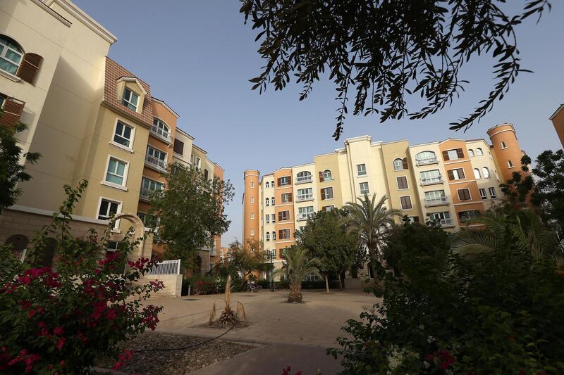 DUBAI , UNITED ARAB EMIRATES Ð May 17 , 2015 : View of the residential apartments in Discovery Gardens area developed by Nakheel in Dubai. ( Pawan Singh / The National ) For Business Stock
 *** Local Caption ***  PS1705- DISCOVERY GARDENS24.jpg