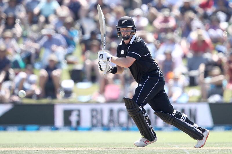 MOUNT MAUNGANUI, NEW ZEALAND - JANUARY 05: Colin Munro of the New Zealand Blackcaps bats during game two in the One Day International series between New Zealand and Sri Lanka at Bay Oval on January 05, 2019 in Mount Maunganui, New Zealand. (Photo by Phil Walter/Getty Images)