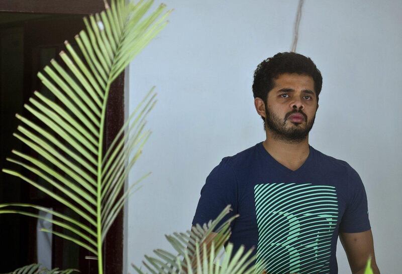 Shanthakumaran Sreesanth pictured in 2013 during the time he was charged with spot-fixing. More than two years later he has been cleared of all charges. Manan Vatsyayana / AFP