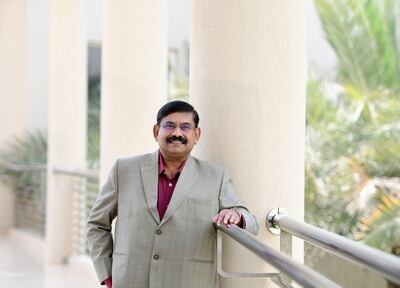 Ajaya Ravindran, associate professor in the meteorology department at Abu Dhabi Polytechnic. Khushnum Bhandari / The National
