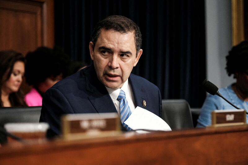 Henry Cuellar speaking at a Homeland Security Subcommittee hearing on Capitol Hill on April 10, 2024. Reuters