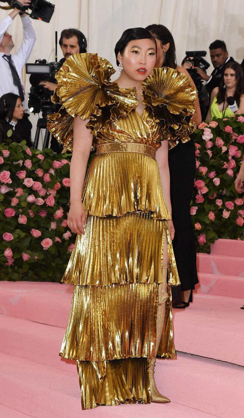 Rapper and actress Awkwafina arrives at the 2019 Met Gala in New York on May 6. AFP