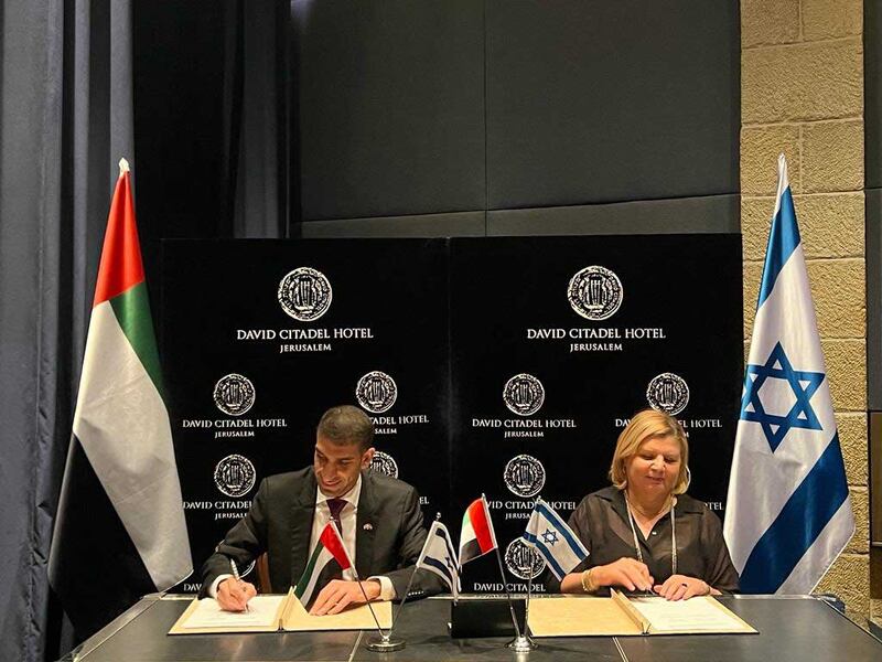 The UAE and Israel concluded talks on a Comprehensive Economic Partnership Agreement that is expected to boost non-oil trade and investment between the two countries. Photo: @ThaniAlZeyoudi / Twitter