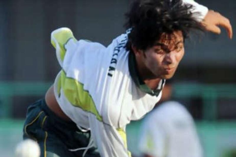 The Pakistani fast bowler Mohammad Asif.