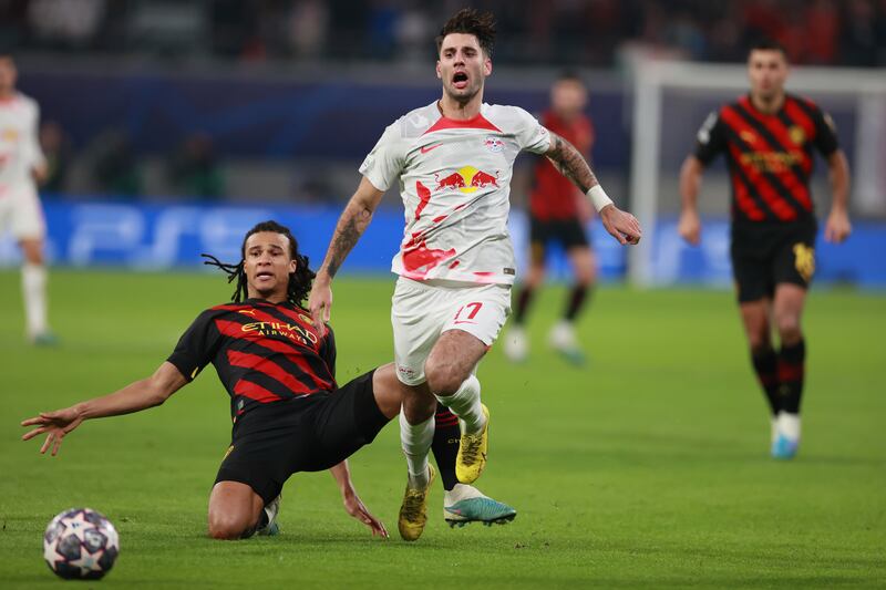 Dominik Szoboszlai 6: Hungarian winger, and former Salzburg teammate of Erling Haaland, came to life in 68th minute with stinging shot from distance that Ederson turned behind for corner. Getty