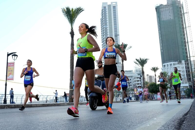 The race took in all the sights and sounds of Beirut. AP