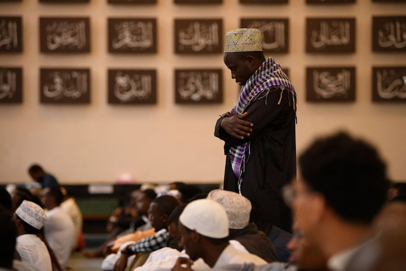 Devotees offer Friday prayers at the Adams Masjid and Islamic Centre Mosque on the second day of Ramadan in Nairobi. AFP