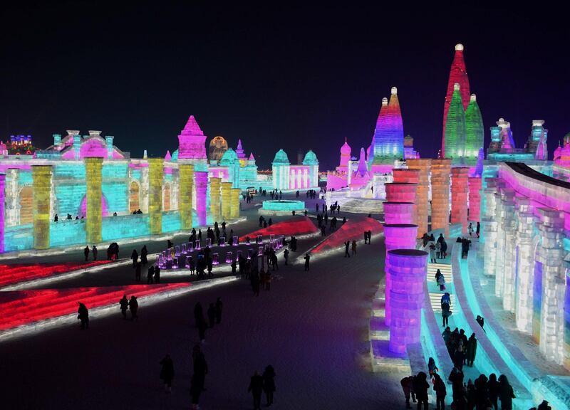 The Harbin International Ice and Snow Sculpture Festival in Harbin in north-eastern China. AFP Photo