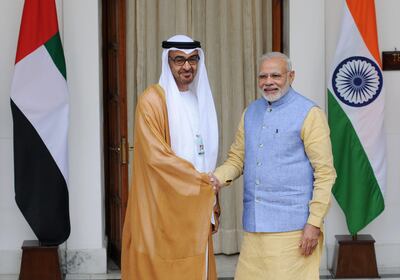 The India-UAE relationship has received new momentum under the leadership of Prime Minister Narendra Modi and Sheikh Mohamed bin Zayed, Crown Prince of Abu Dhabi and Deputy Supreme Commander of the Armed Forces. EPA
