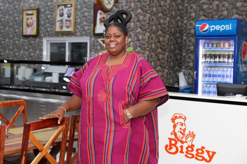 Nigerian expat Adeyinka Adeduro Fabiyi, also known as 'Biggy', owns two African restaurants in the same name in Dubai. Pawan Singh / The National