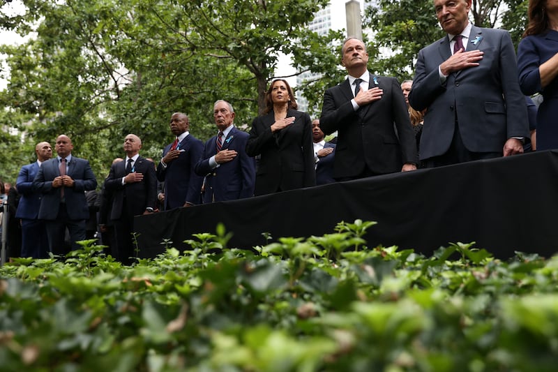 US Vice President Kamala Harris attends the ceremony in New York. Reuters