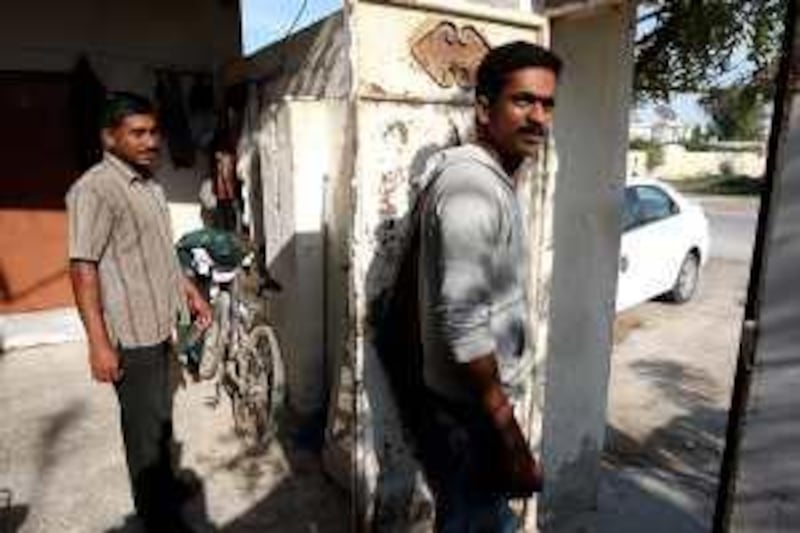 
UMM AL QAIWAIN, UNITED ARAB EMIRATES Ð Jan 20: Left to Right- Saneef Salhudin and Sajeer Shakku staying in one of the shared villa at the Old Shabia area in Umm Al Qaiwain . (Pawan Singh / The National) For News. Story by Yasin
 *** Local Caption ***  PS2001- UAQ VILLAS05.jpg