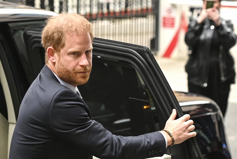 Prince Harry, the Duke of Sussex, arrives at the High Court in London on Wednesday. Getty Images