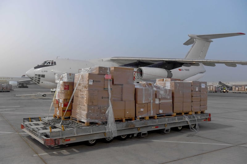 The UAE sent an aircraft carrying emergency food and medical aid to Afghanistan in September 2021. All photos: Wam