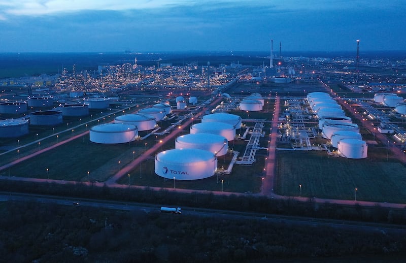 TotalEnergies Leuna oil refinery near Spergau, Germany. Exploration and production companies are expected to generate record profits in 2022 amid strong commodity prices, Moody's said. Getty Images