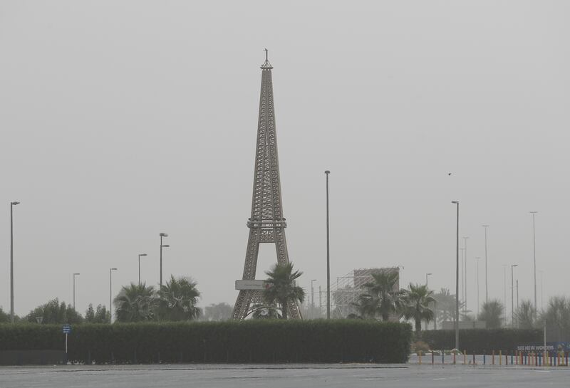 Official weather stations have been registering hazardous air quality in many areas such as Dubai's Global Village (pictured), with the scale reaching as high as 684 near Al Ain on Thursday morning. Chris Whiteoak / The National