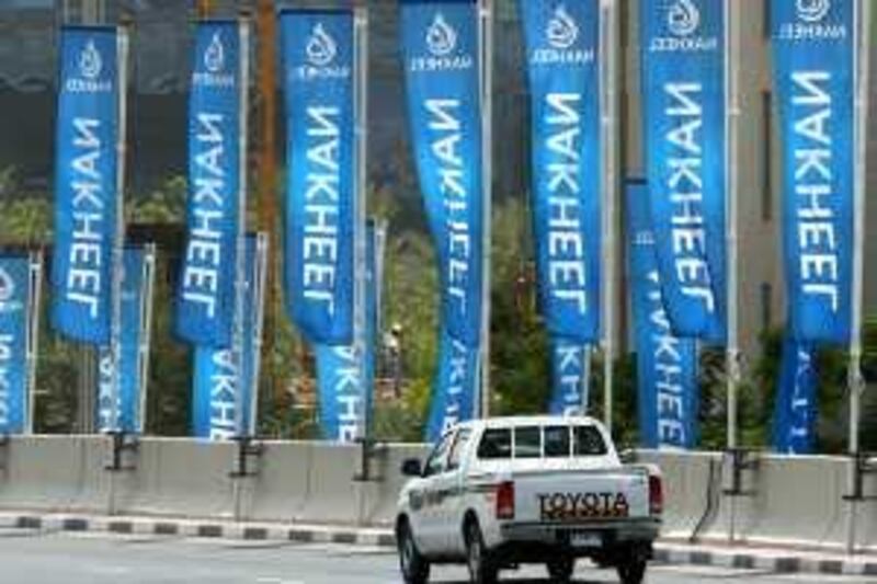 DUBAI-SEPTEMBER 9,2008 - NAKHEEL signage along Sheikh Zayed road in Dubai. ( Paulo Vecina/The National ) *** Local Caption ***  PV Nakheel4.JPGPV Nakheel4.JPG