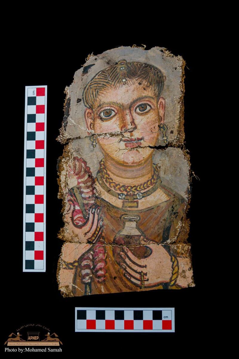 The discovered Fayum images, a type of mummy portrait, are the first to be found since the initial batch was discovered 115 years ago